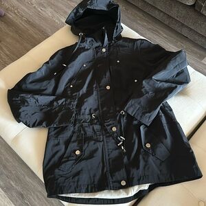 Charter Club Water Resistant Black raincoat ☔️